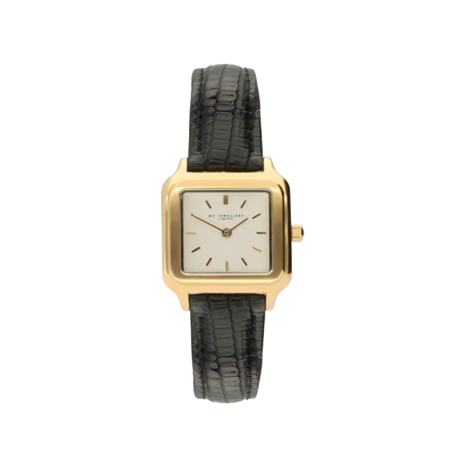 Horloge Zwart Leer