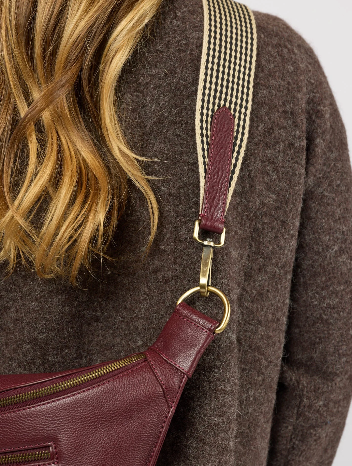 Drew Bumbag Dark Cherry Soft Grain Leather