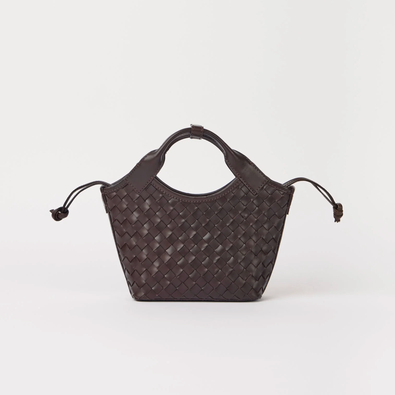 Mara Mini Chocolate Woven Classic Leather