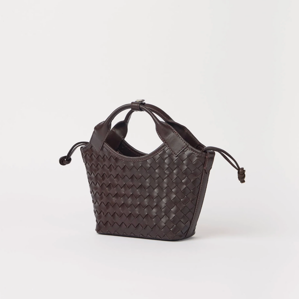 Mara Mini Chocolate Woven Classic Leather