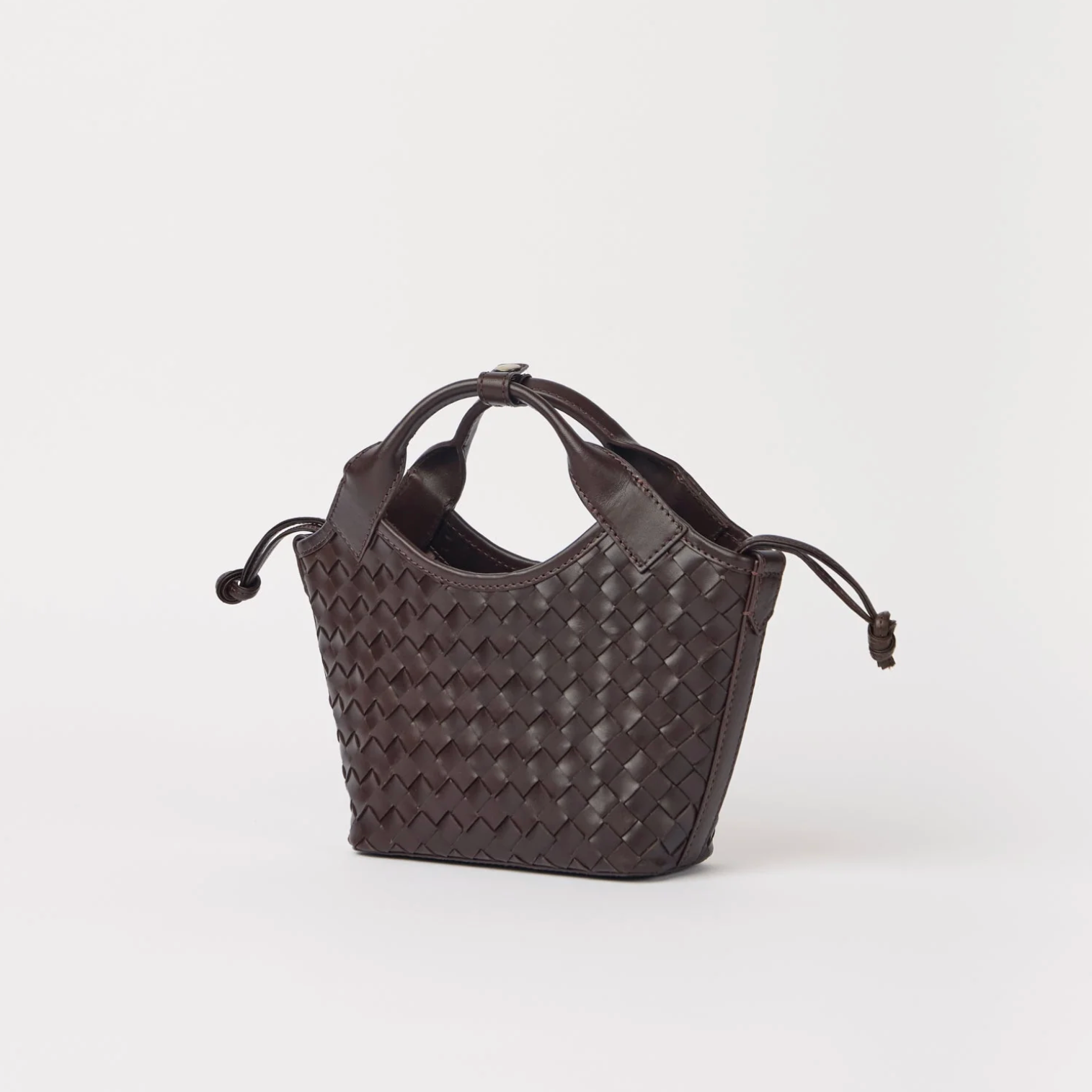 Mara Mini Chocolate Woven Classic Leather