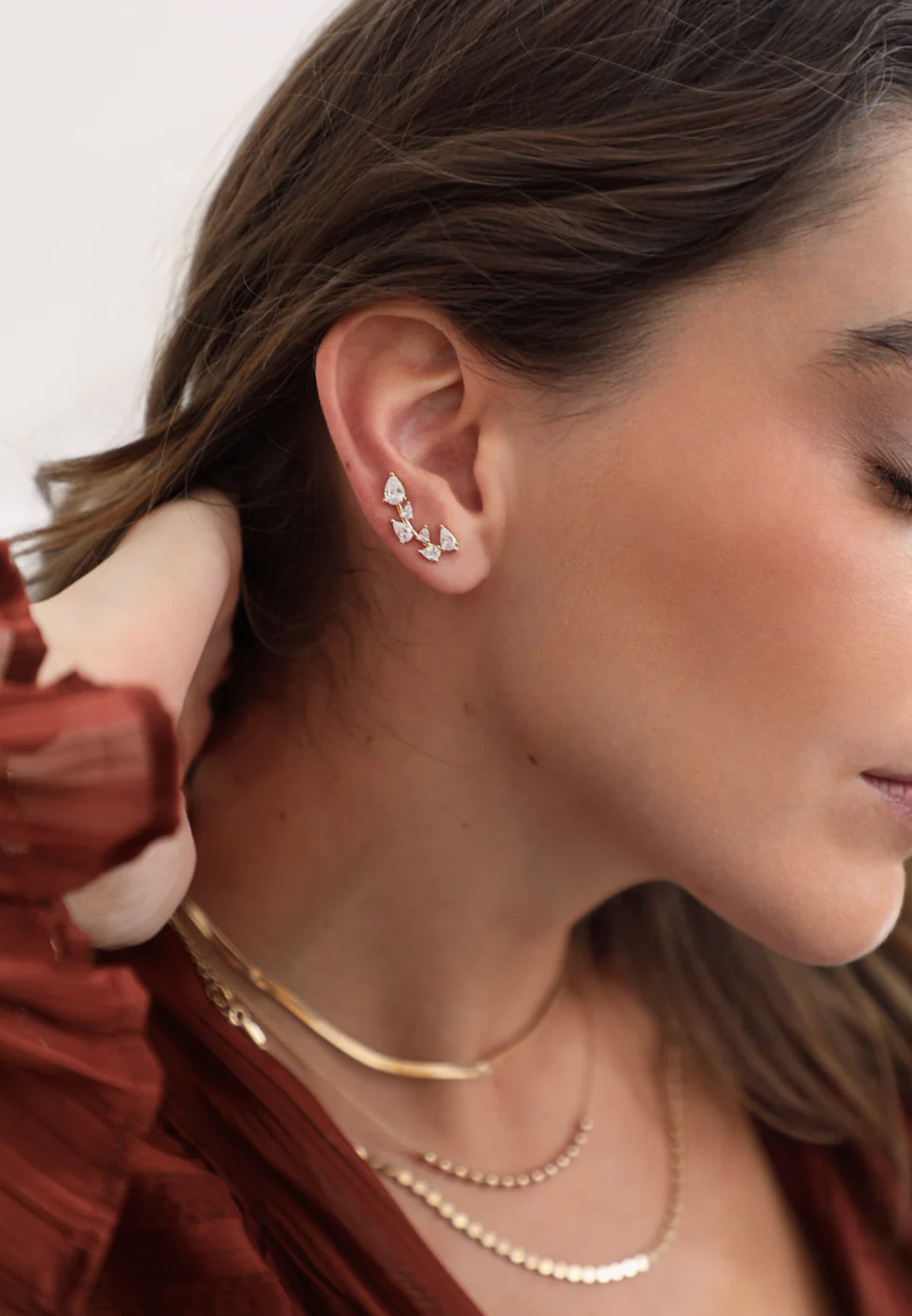 Emmy Contour Oorring