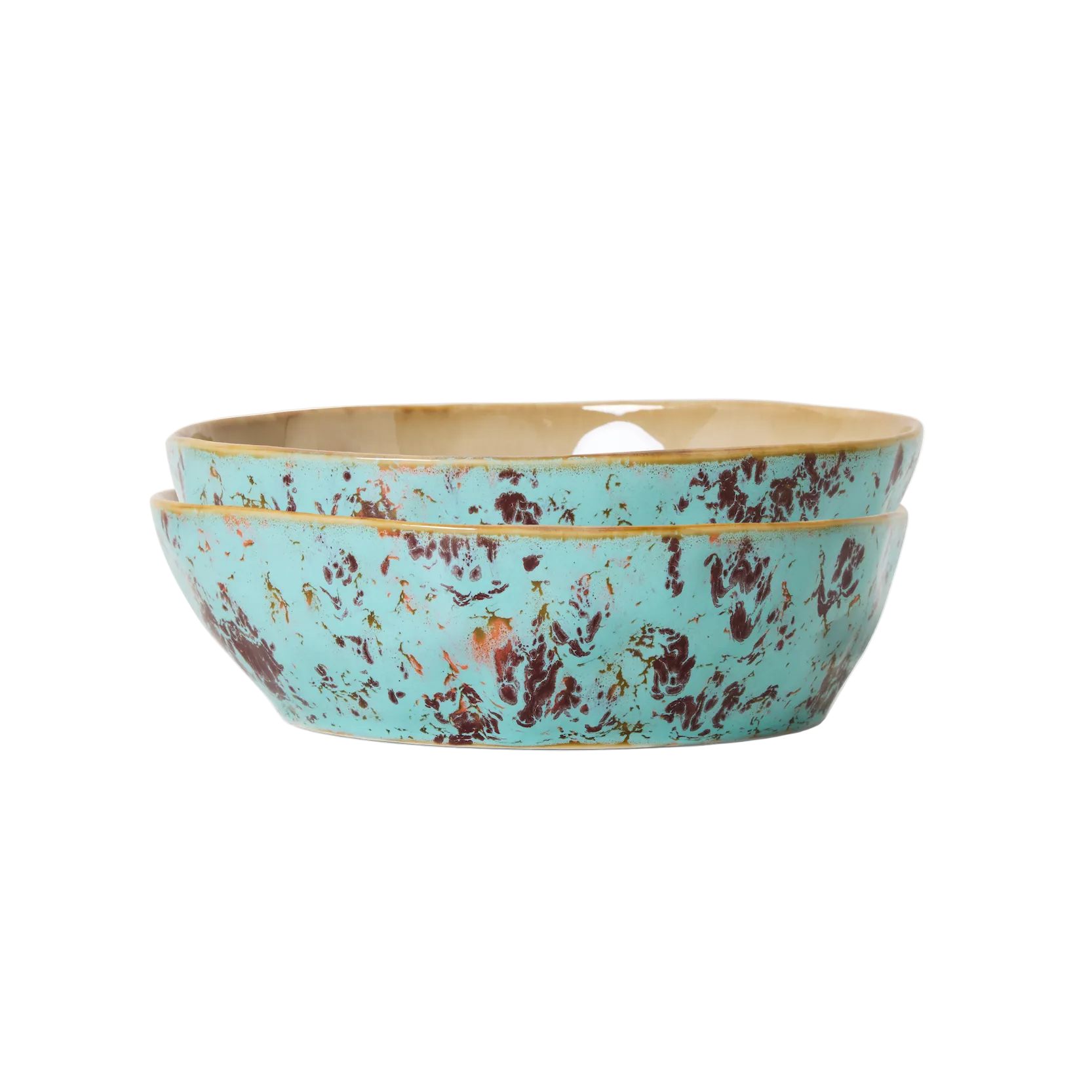 70s Pasta Bowls Patina Set/2