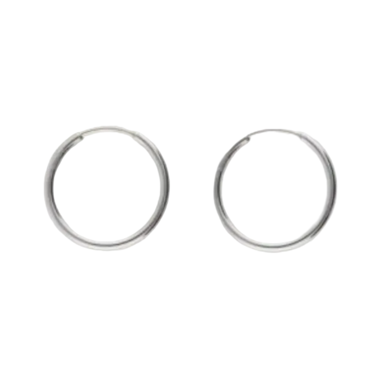 Basic Hoop Oorringen Zilver