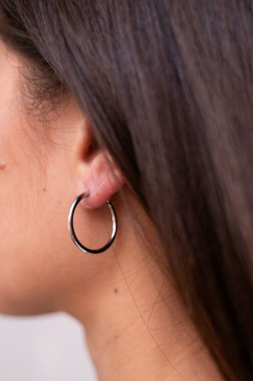 Basic Hoop Oorringen Zilver