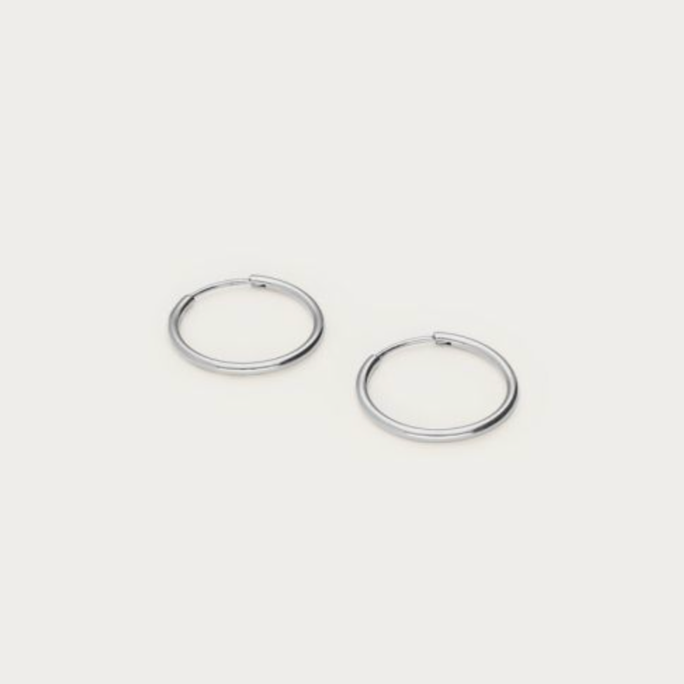 Basic Hoop Oorringen Zilver