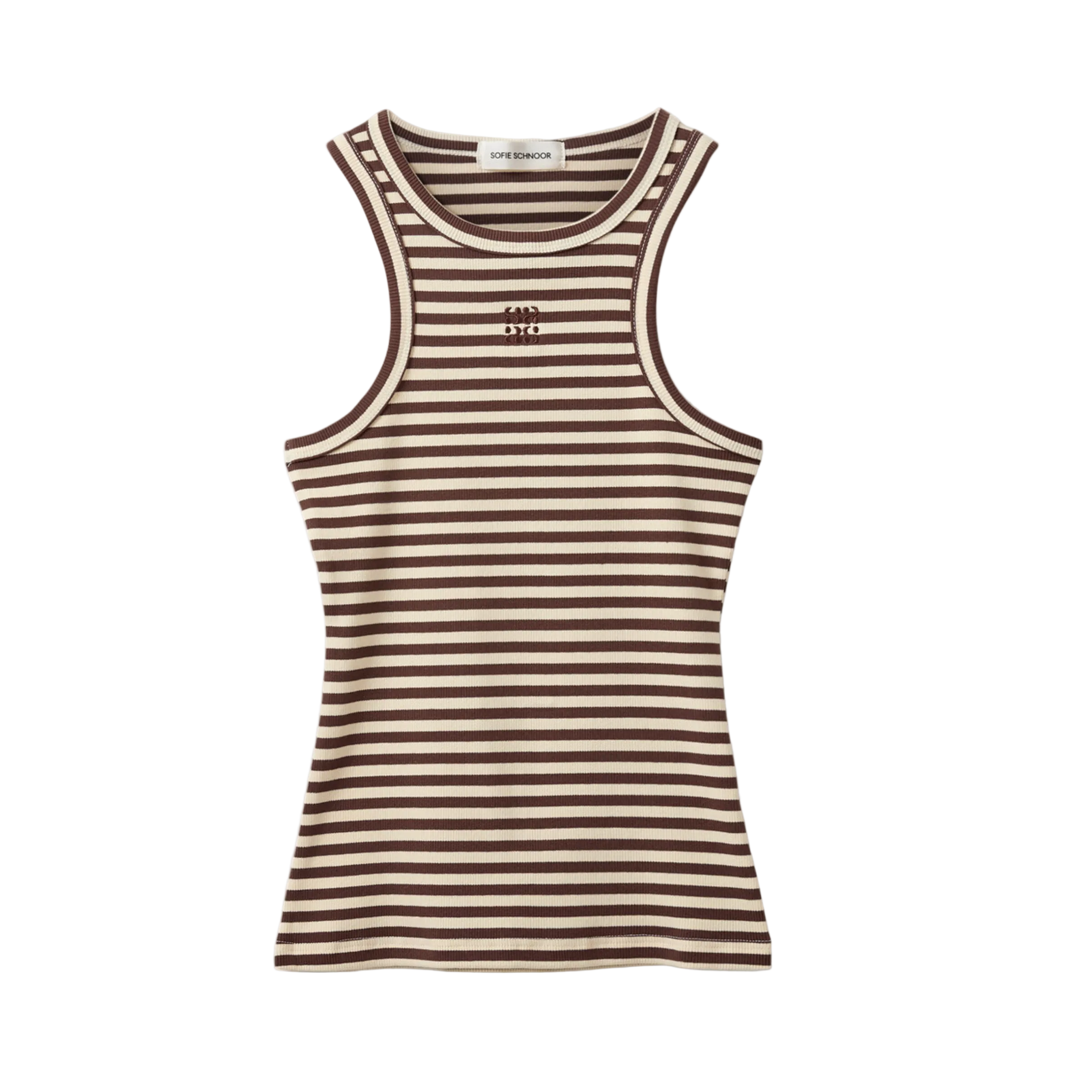 Beca Striped Tank Top Brown
