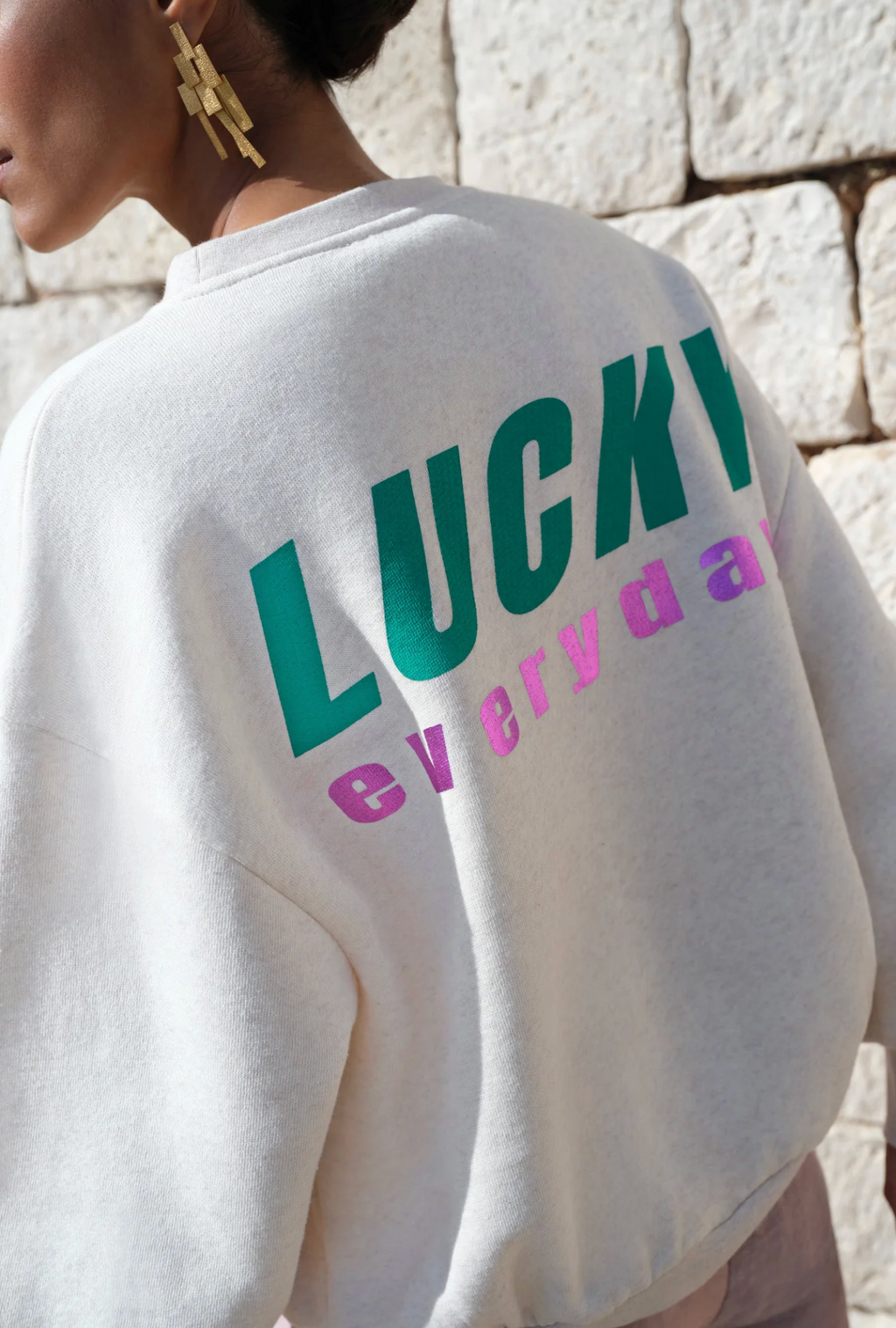 Bibi Lucky Everyday Sweater Oyster Melee