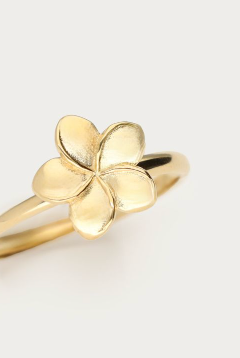 Tropical Flower Ring Goud