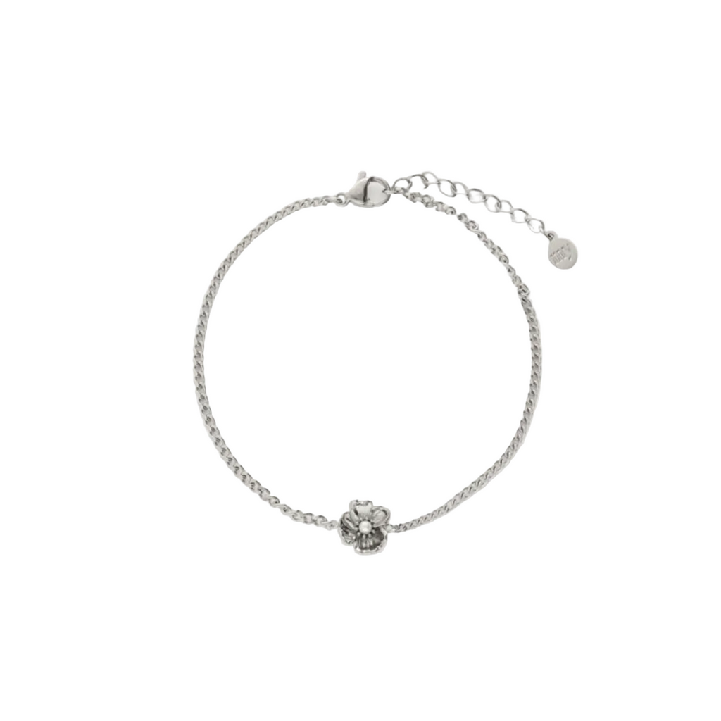 Flower Armband Zilver