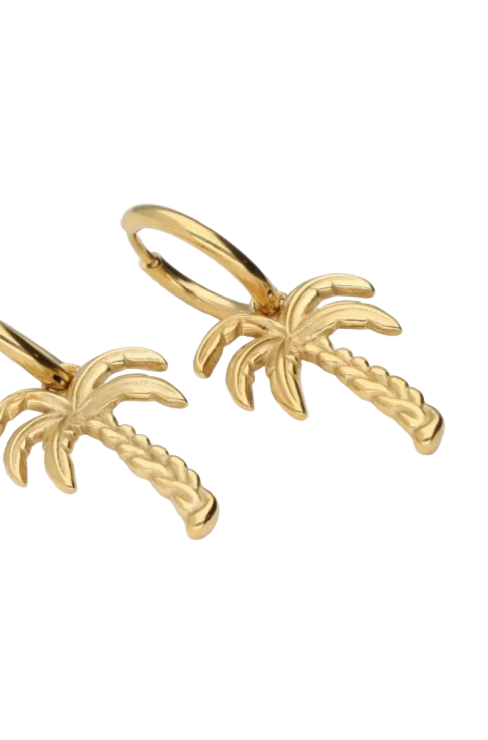 Tropical Palmtree Oorringen Goud