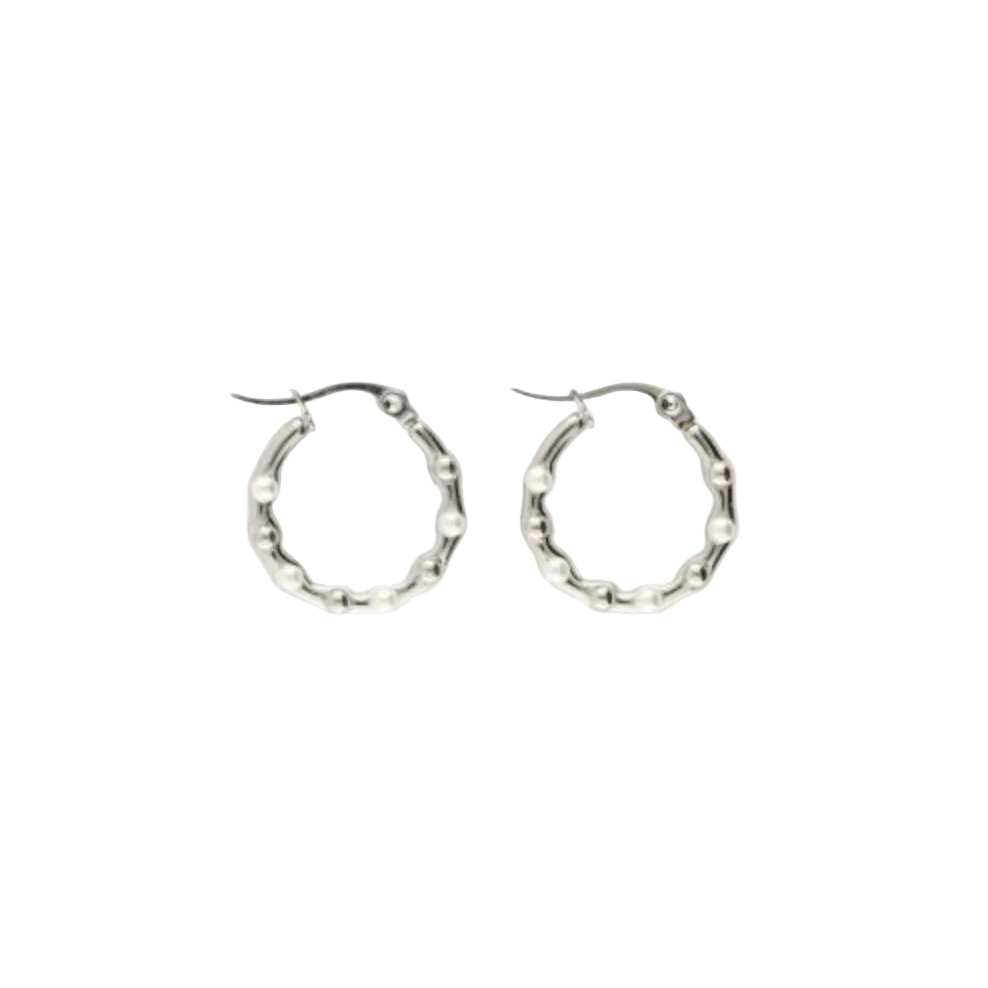 Mini Dots Hoop Oorringen Zilver