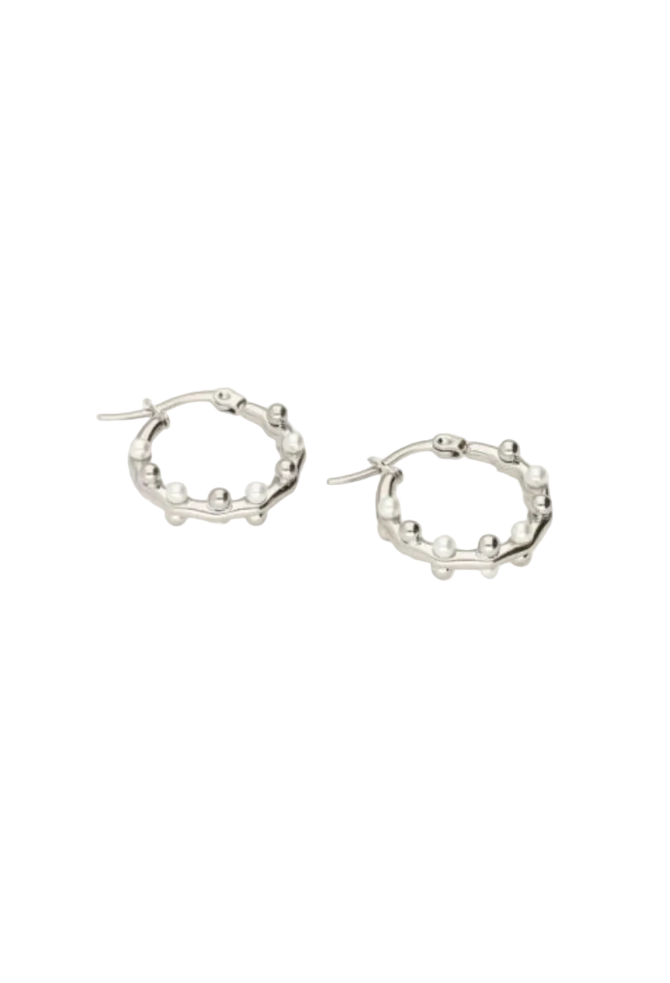 Mini Dots Hoop Oorringen Zilver