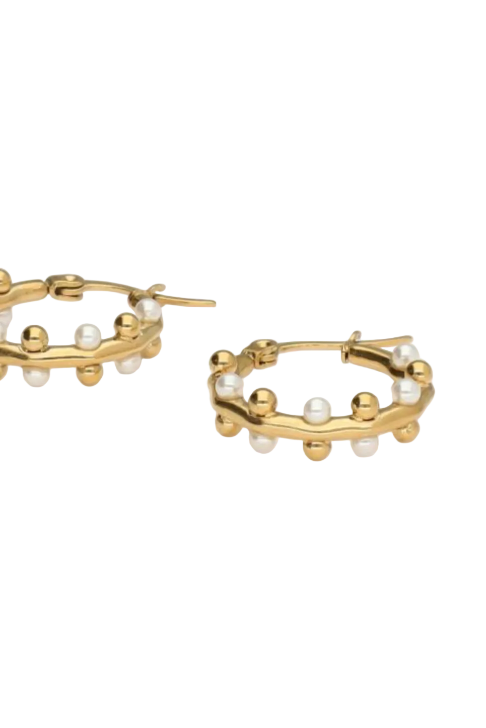 Mini Dots Hoop Oorringen Goud