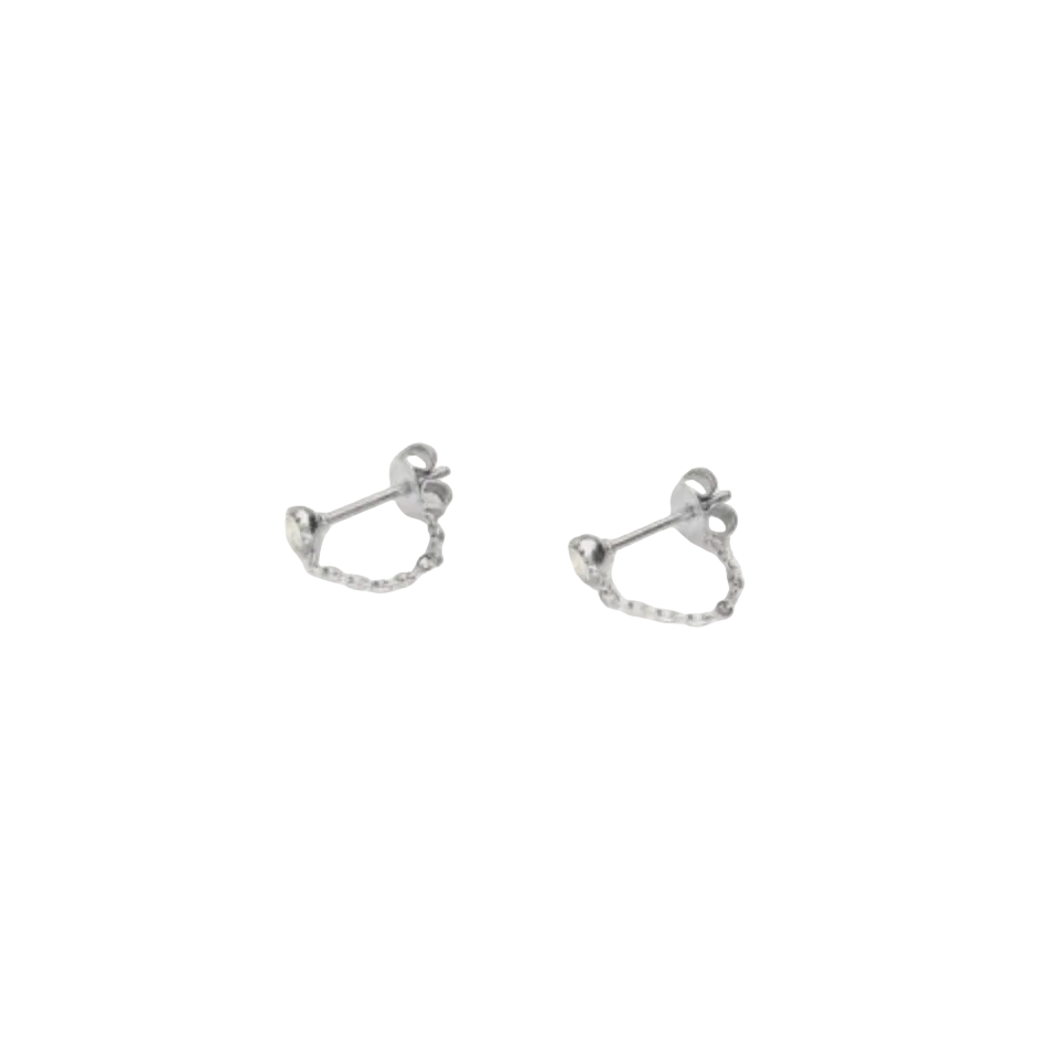 Chain Stud Oorringen Zilver