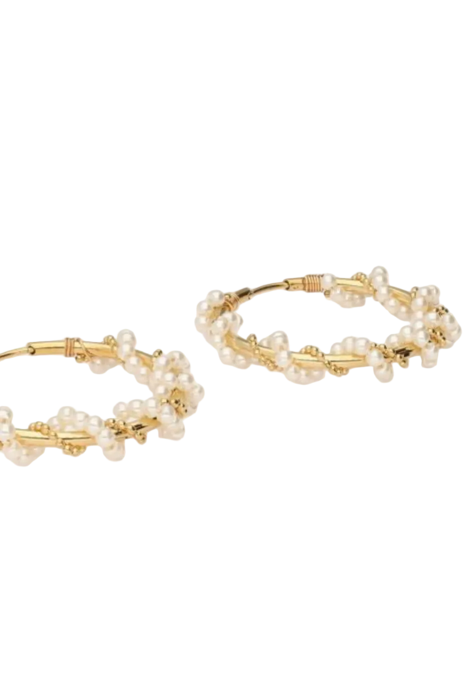 Swirl Pearl Oorringen Goud