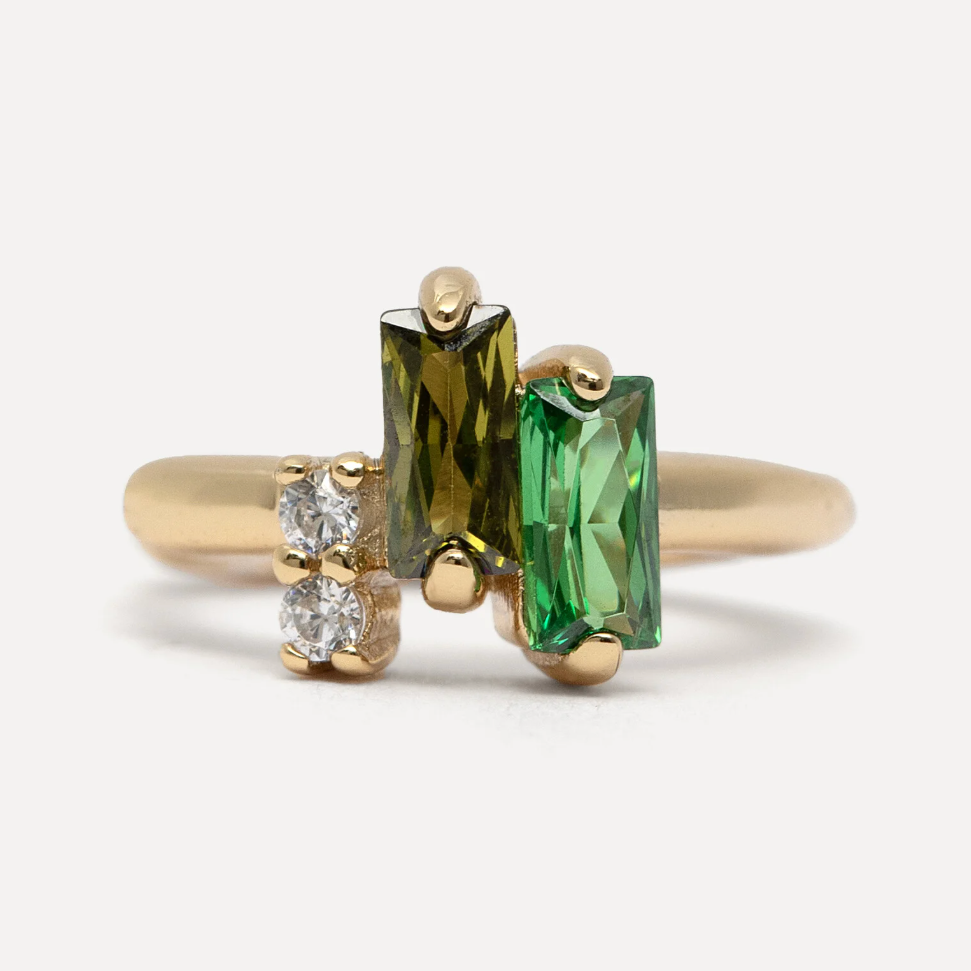 Jeanne Oorbel Double Gem
