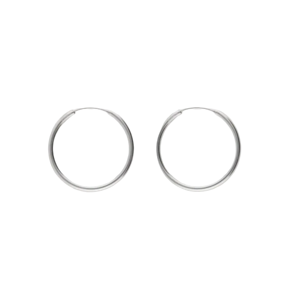 Hoop Oorringen M Zilver