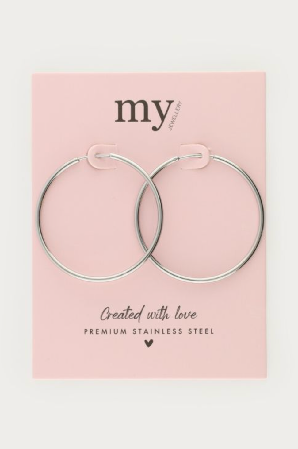 Hoop Oorringen L Zilver