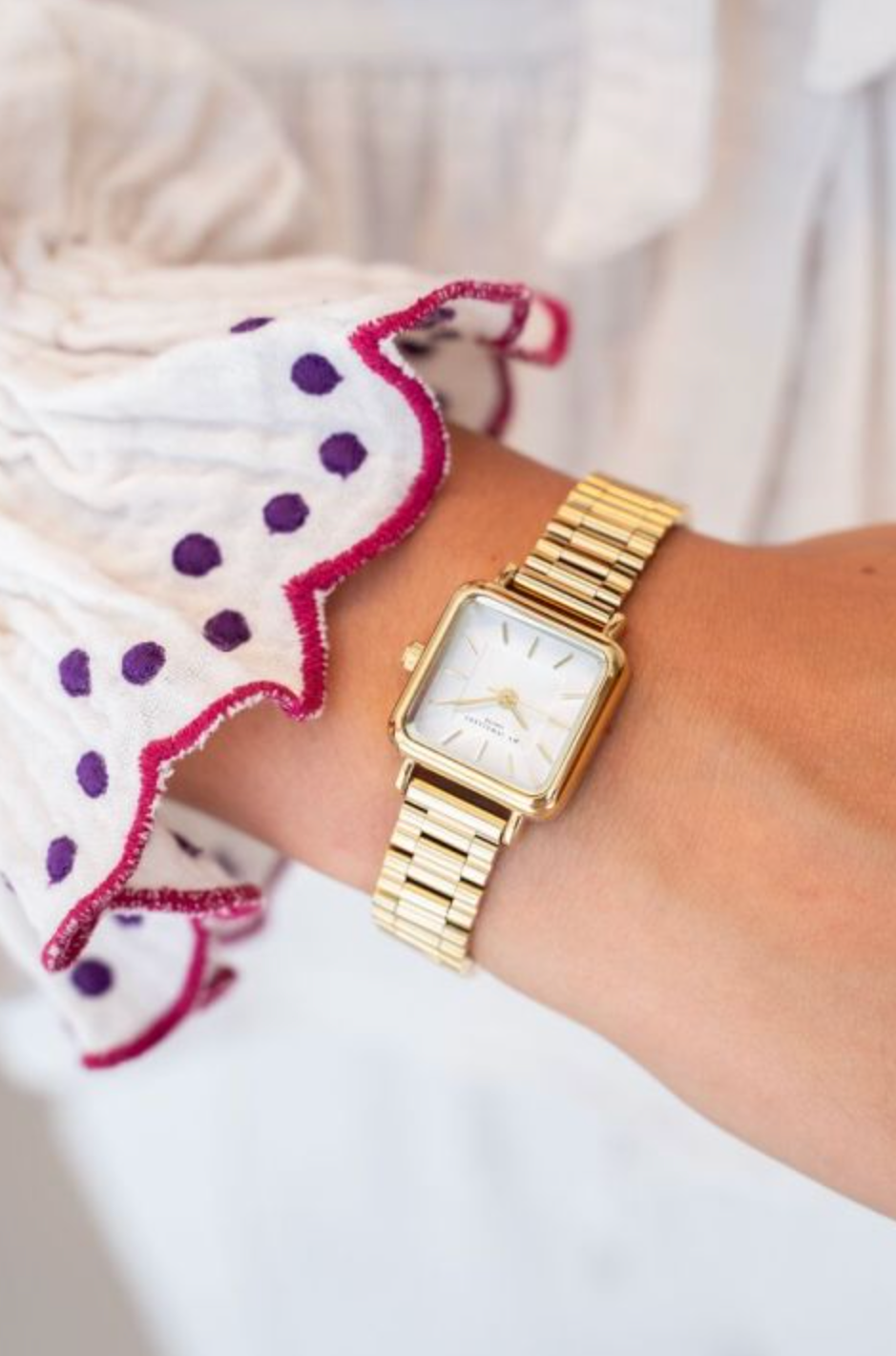 Vintage Vierkant Horloge