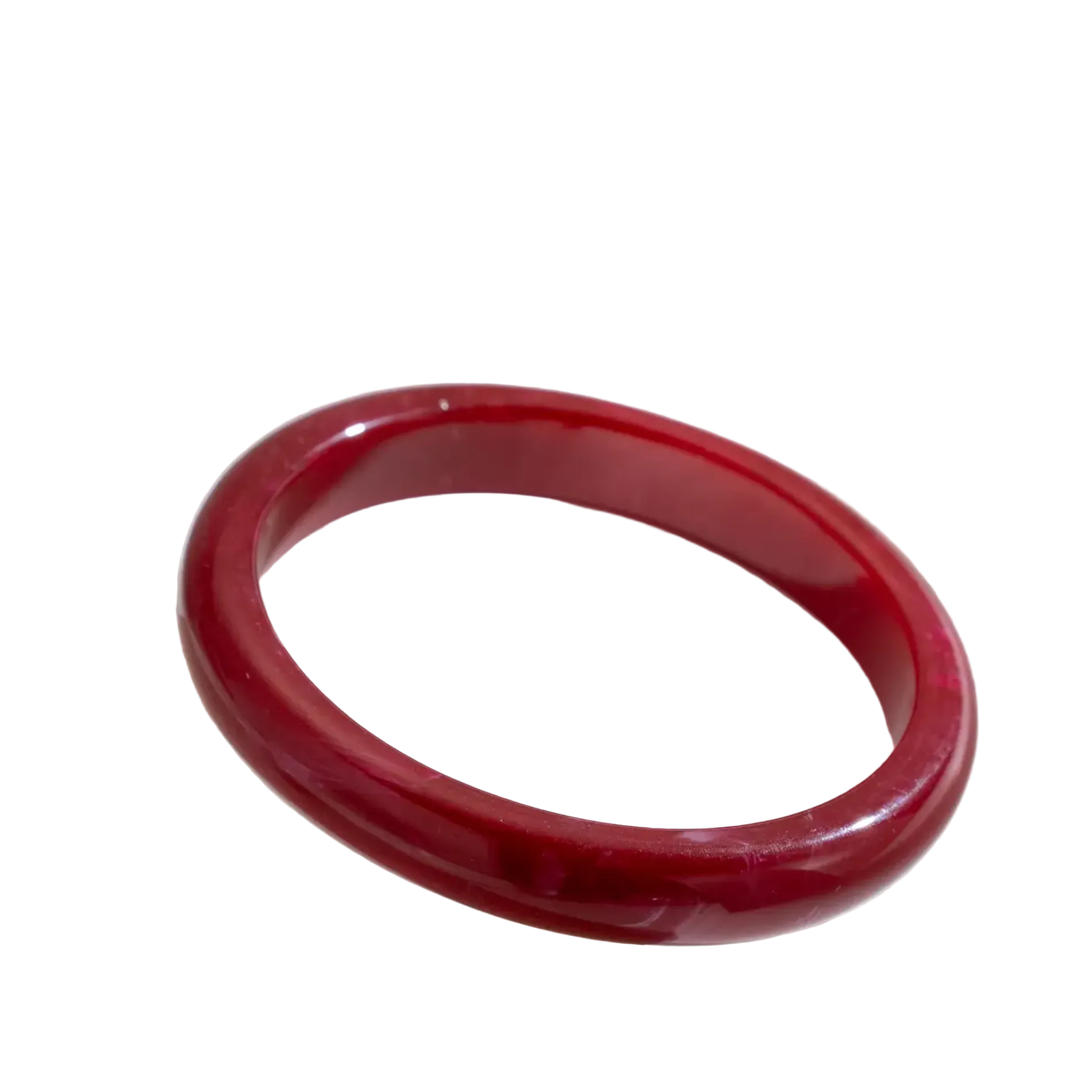 Bangle Thin Bordeaux Marble