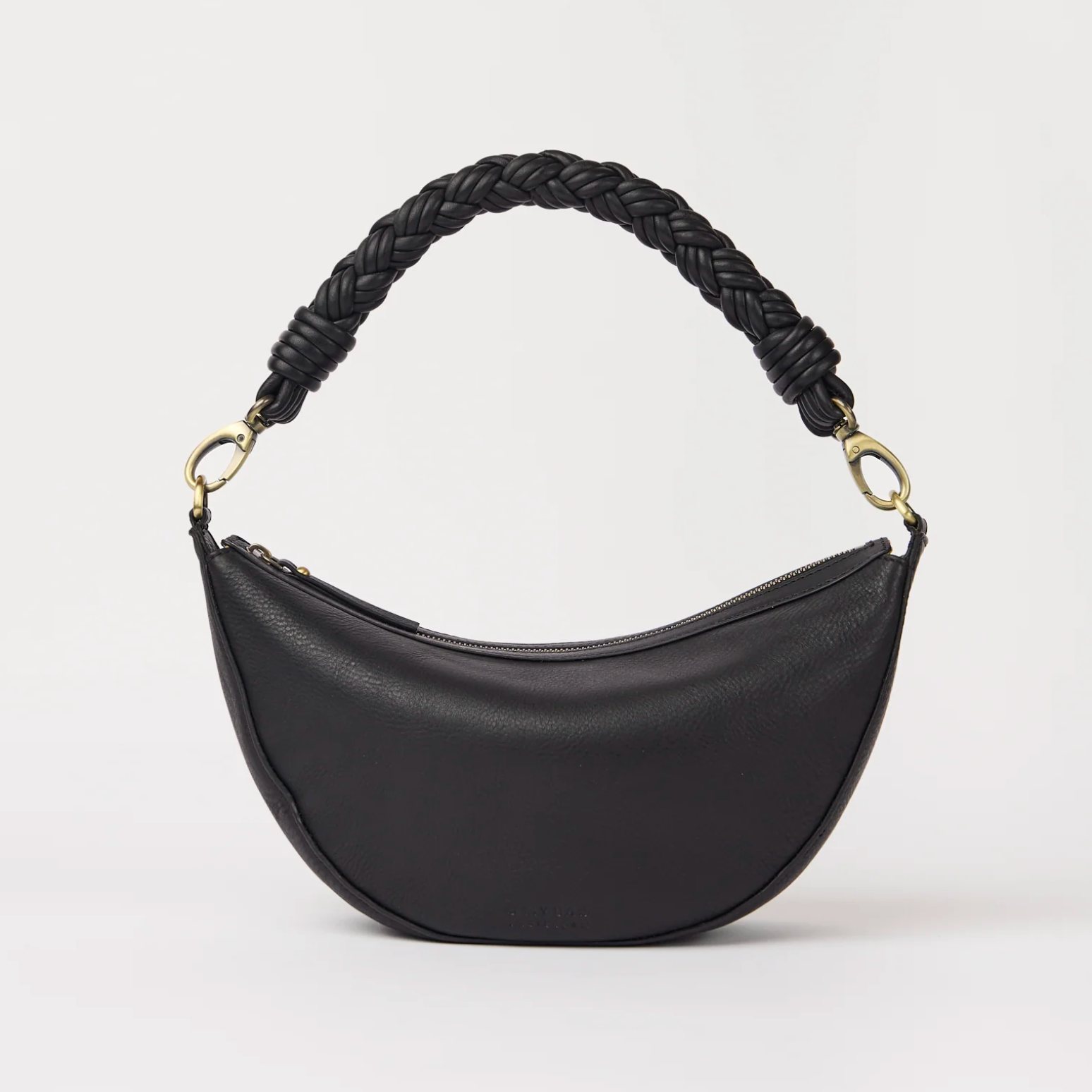 Leo Midi Black Soft Grain Leather w/ Twisted Handle