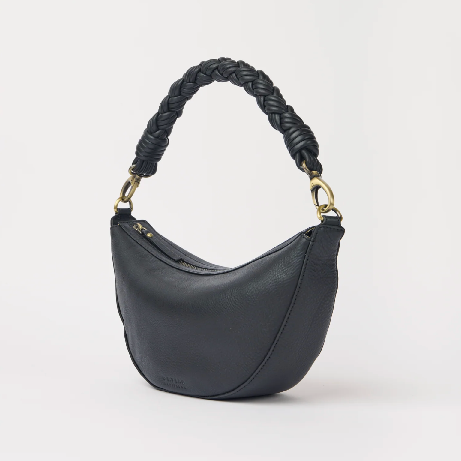 Leo Midi Black Soft Grain Leather w/ Twisted Handle