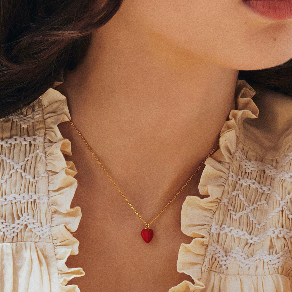 Cuore Carmine Ketting Goud