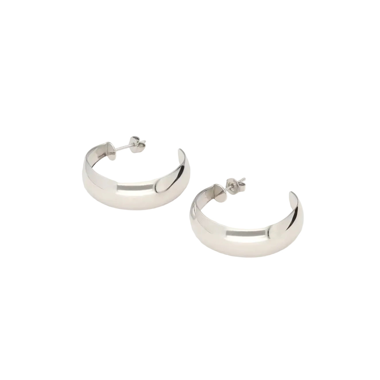 90's Midi Oorringen Zilver