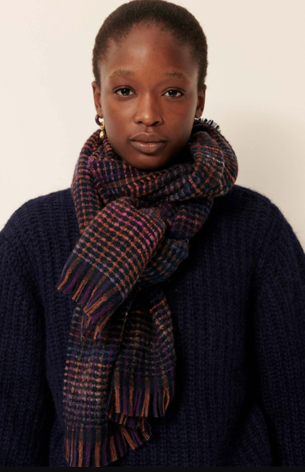Niu Pio Scarf Ruby Blue