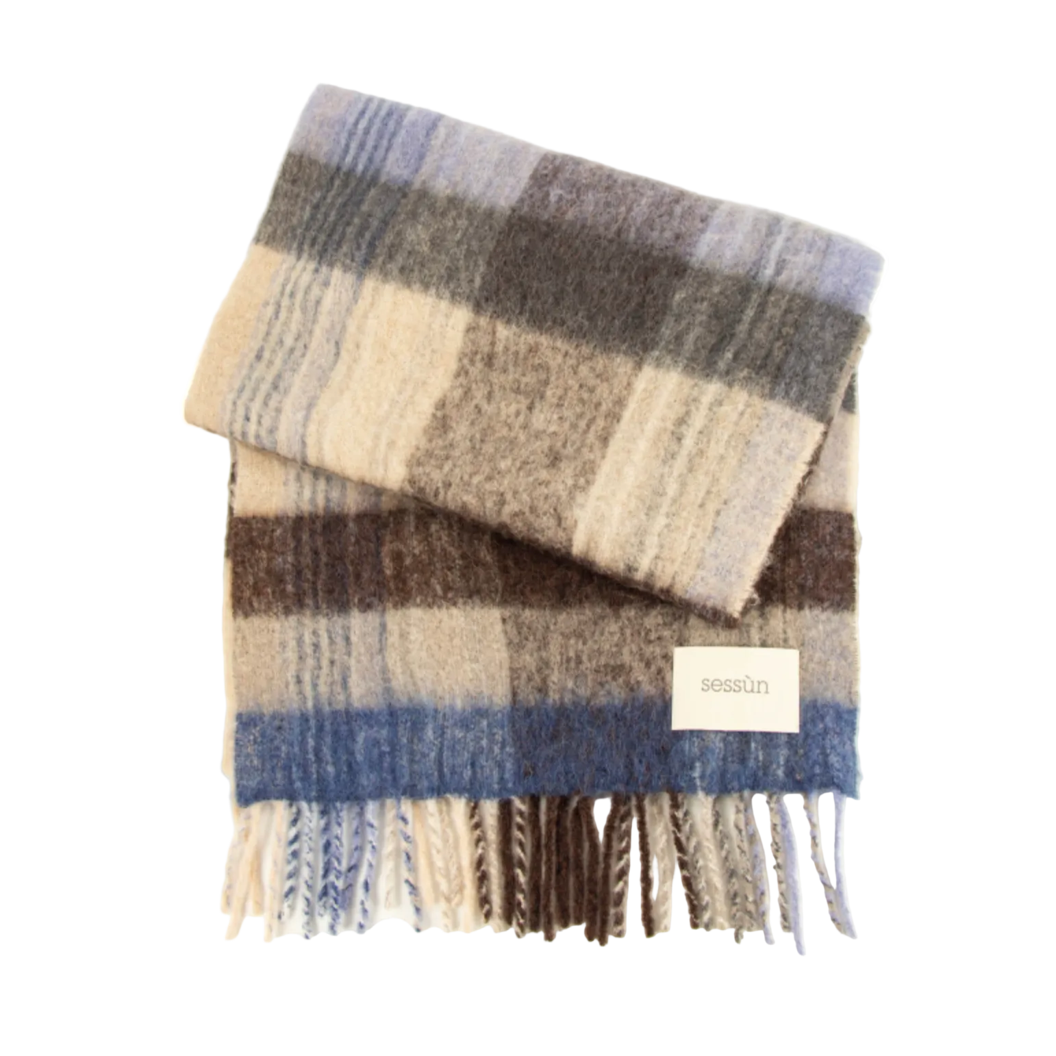 Lucio Scarf Blue Check