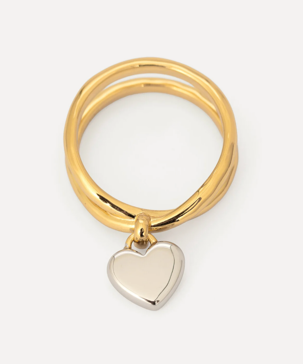 Claire Crossover Heart Ring