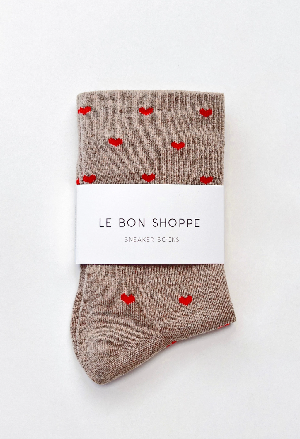 Sneaker Socks Heart Latte