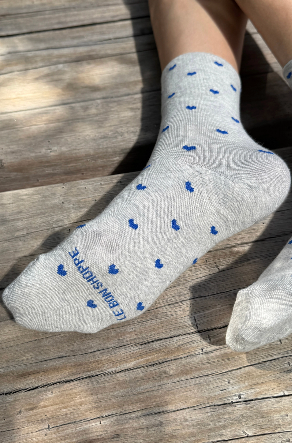 Sneaker Socks Heart Grey