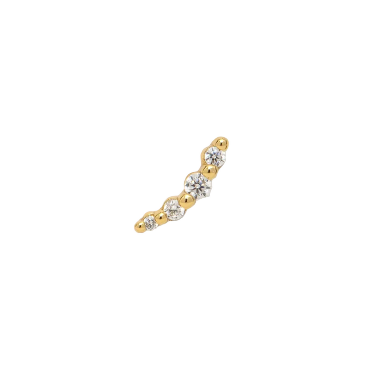 Louise 4 Dots Strass Stud Goud