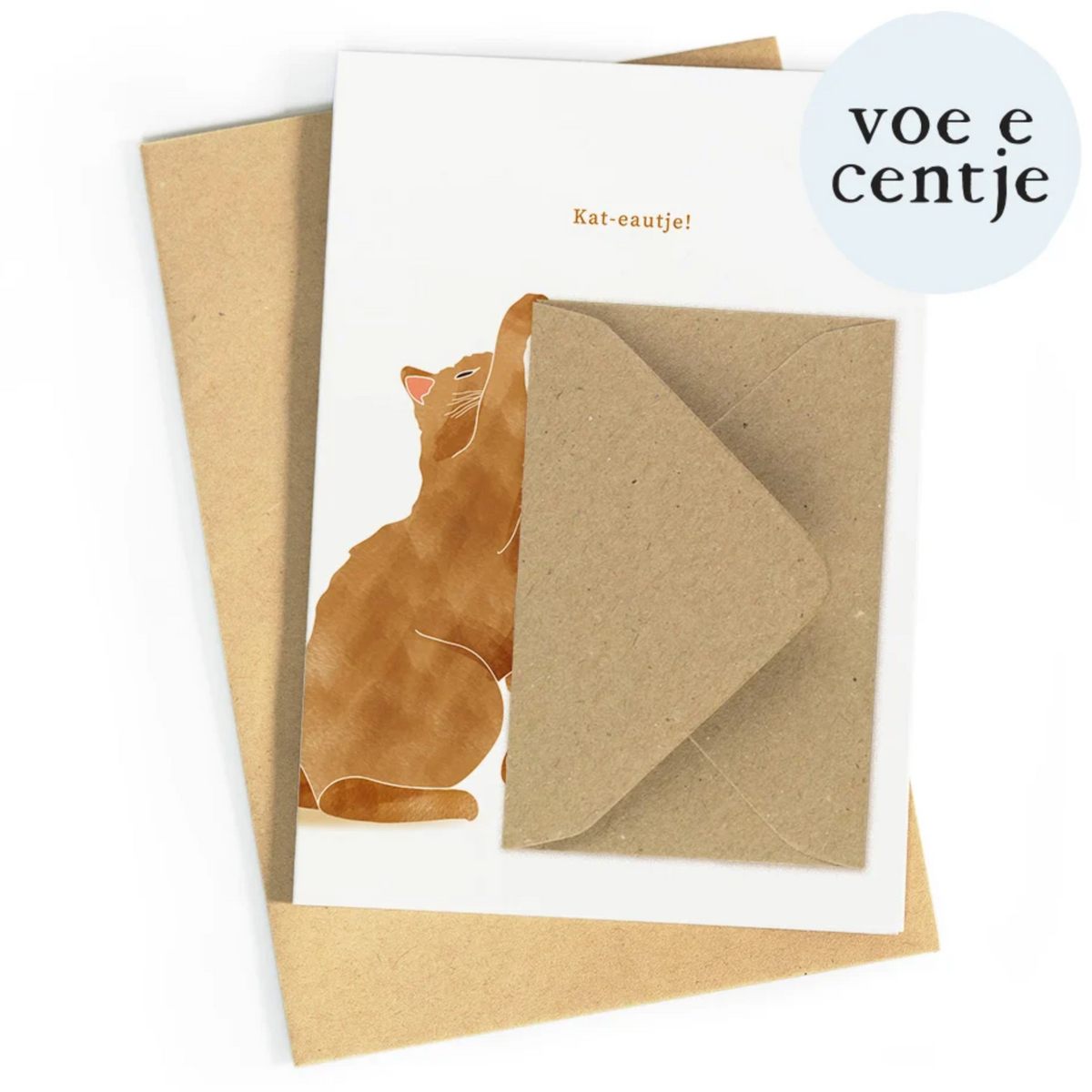 Kat-eautje Wenskaart