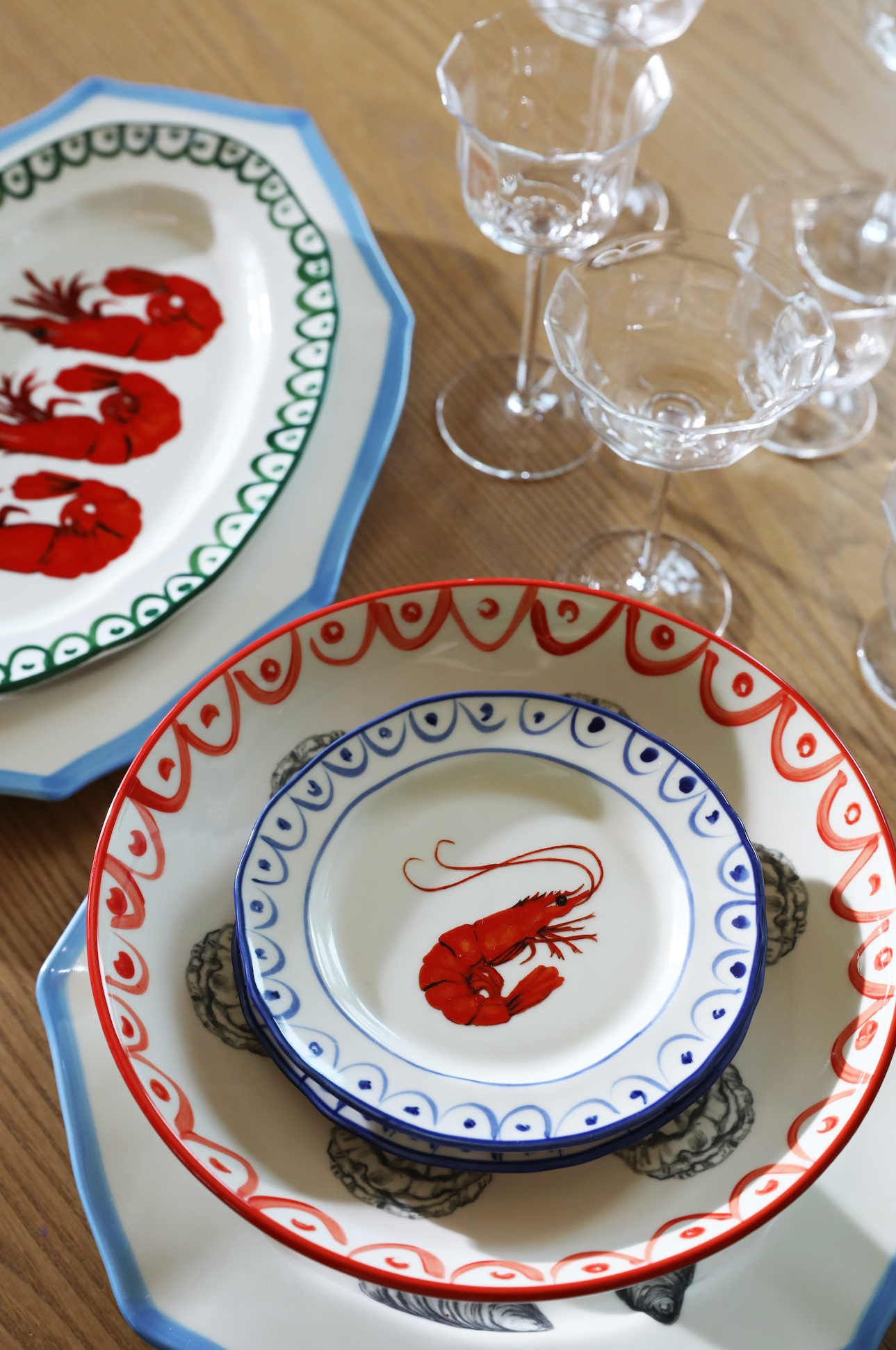 Sirène Crevette Bord Set/2