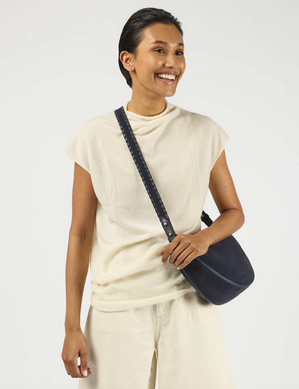 Leo Crossbody Universe Blue Suède Classic Leather