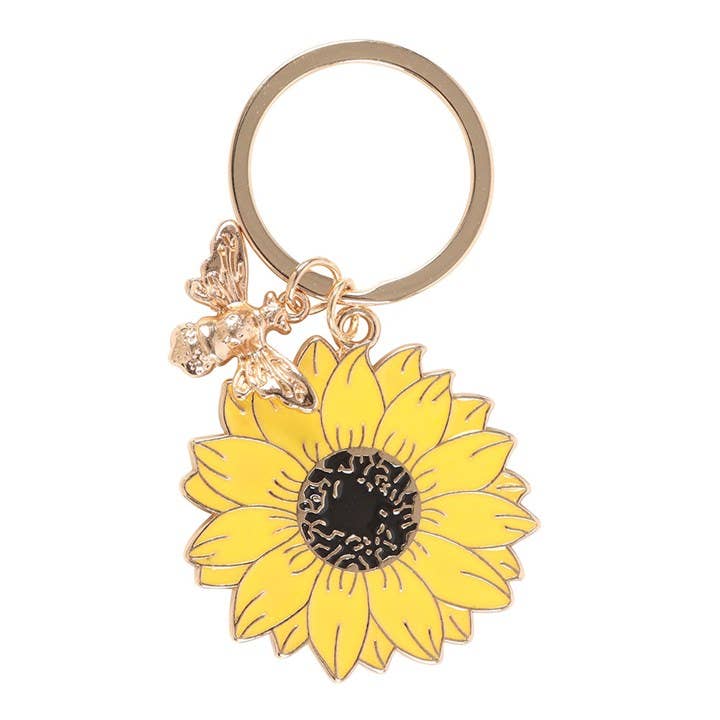 Zonnebloem Sleutelhanger