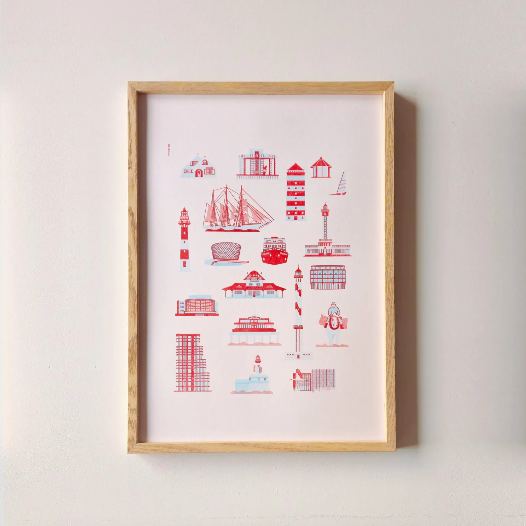 Iconen Belgische Kust Poster