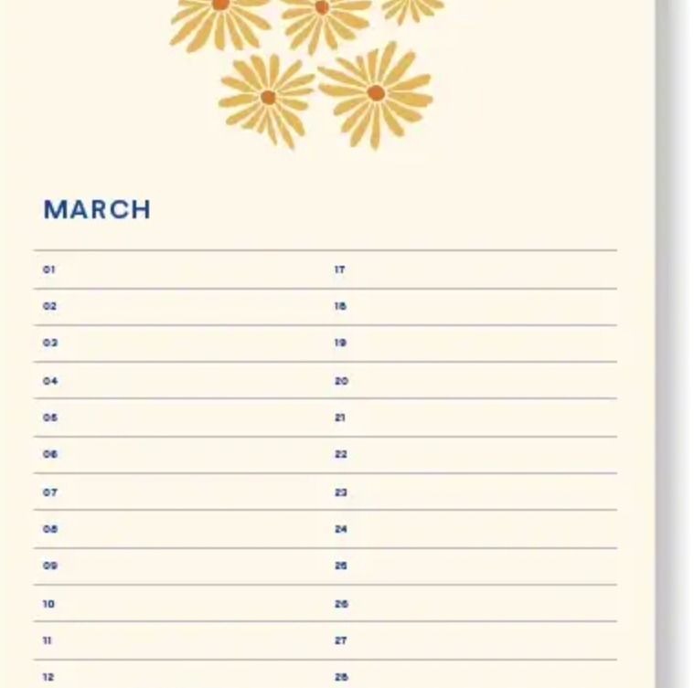 Verjaardagskalender Sun Pink