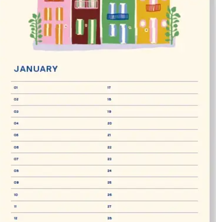 Verjaardagskalender Sun Pink