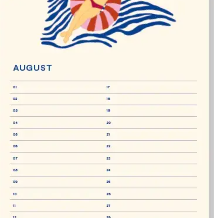 Verjaardagskalender Sun Pink