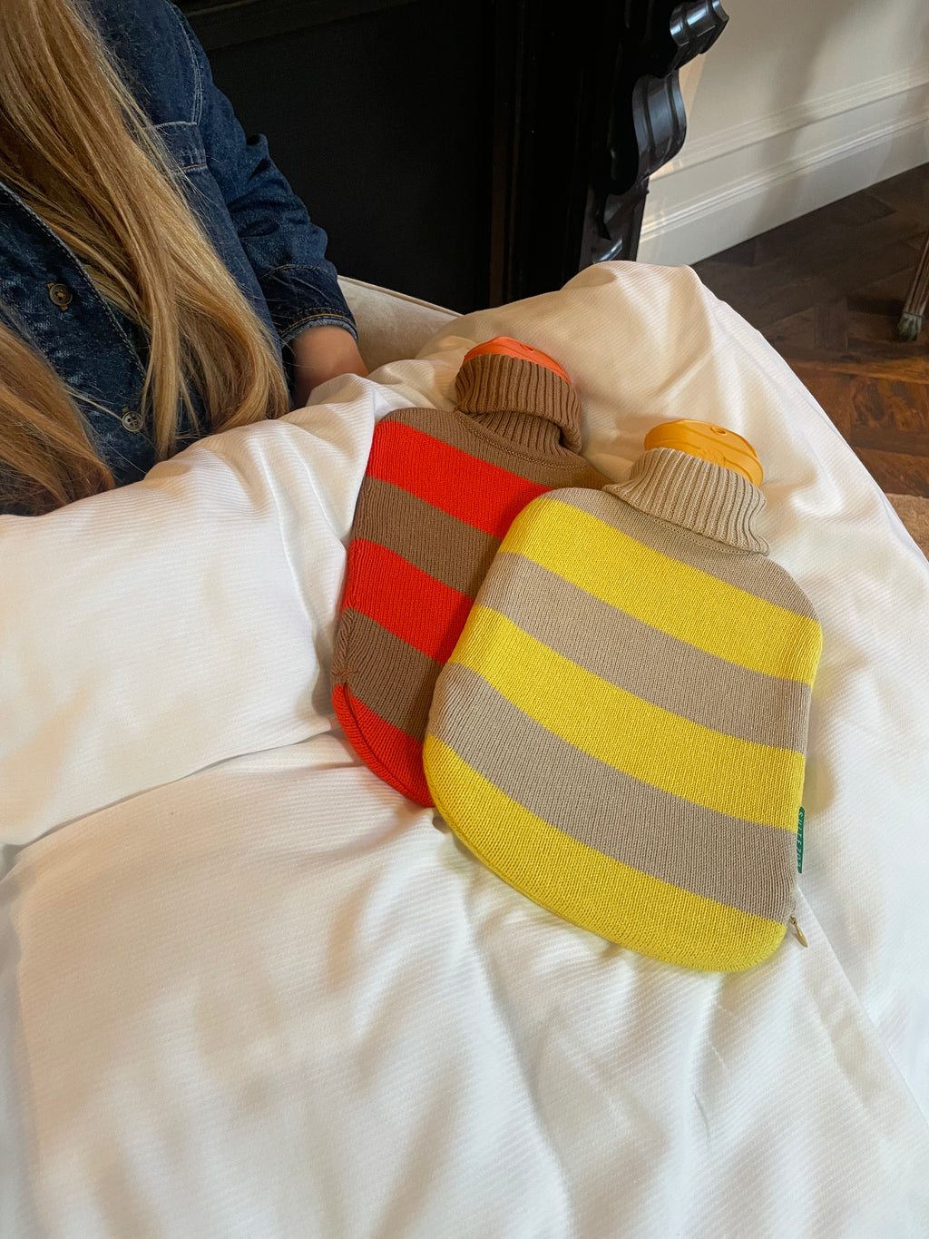 Warmwaterkruik Geel/Beige