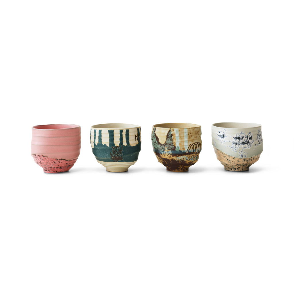 Artist Ceramics Coffee Cups Set/4