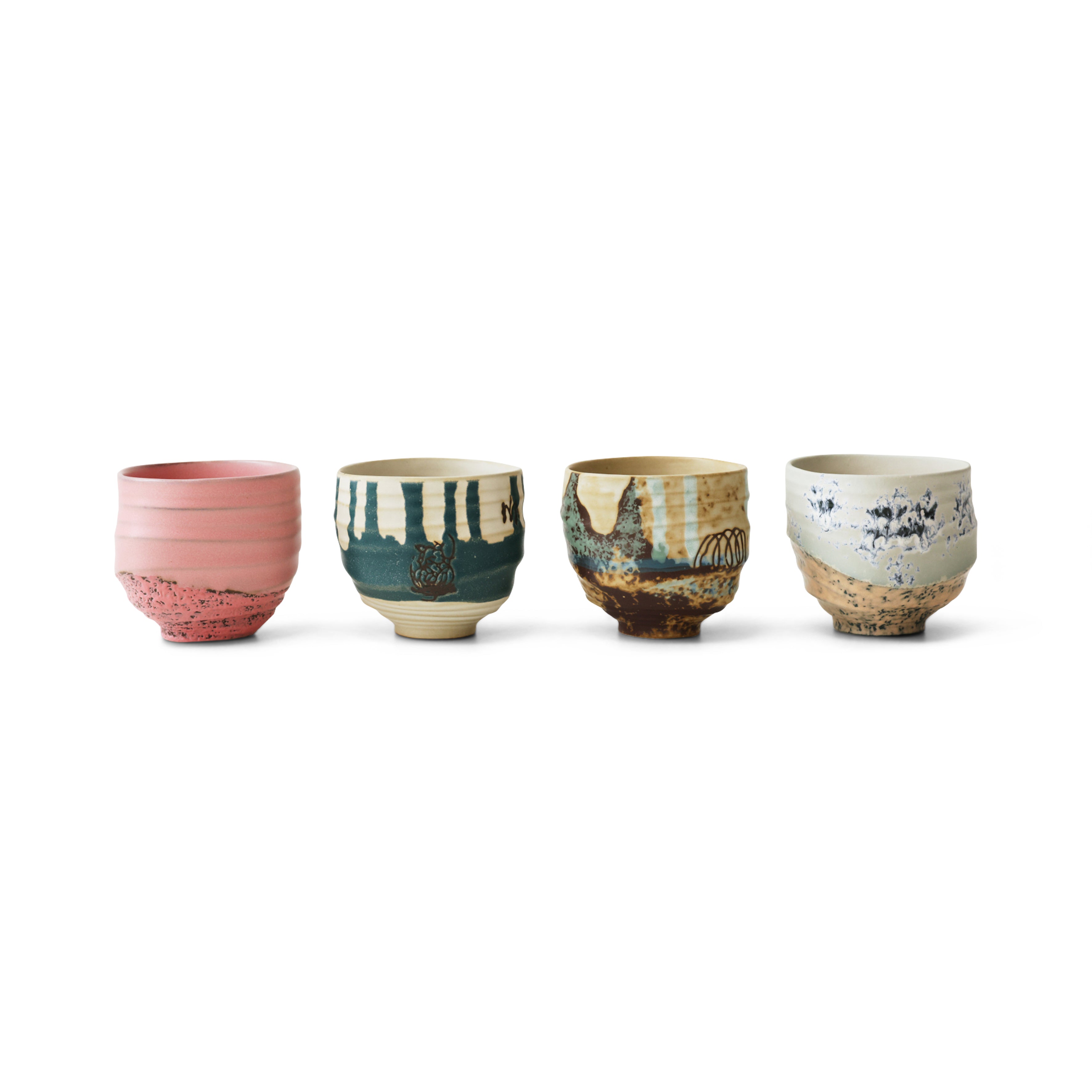 Artist Ceramics Coffee Cups Set/4