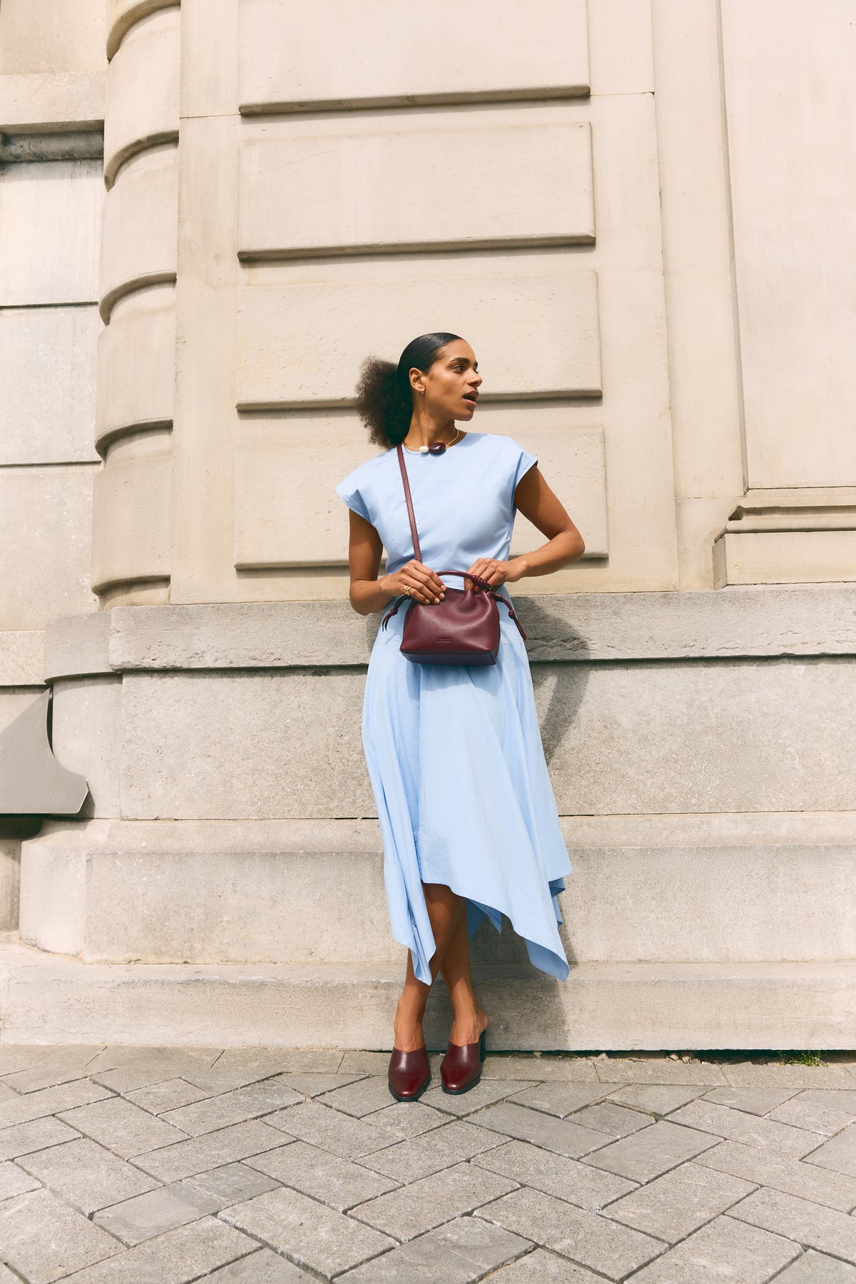 Kiki Mini Dark Cherry Soft Grain Leather