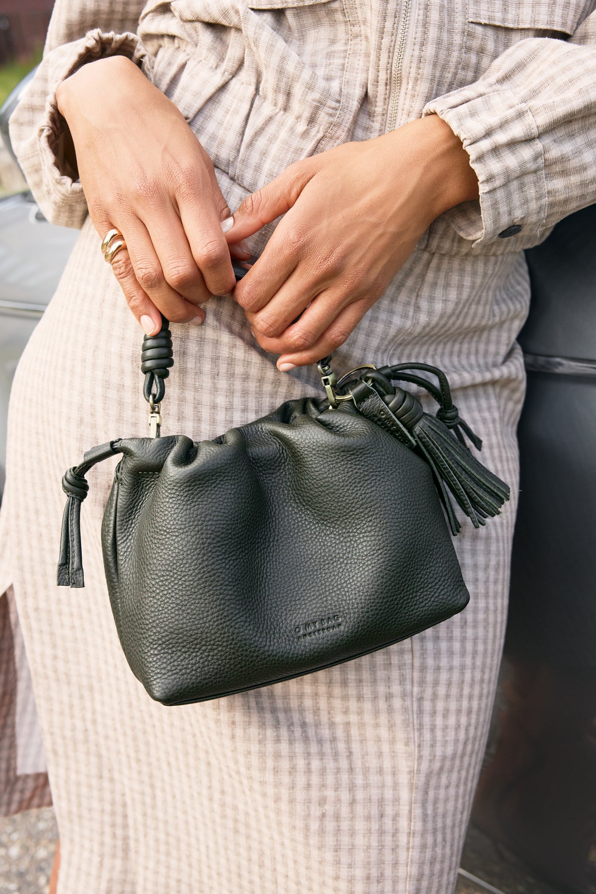 Kiki Mini Moss Soft Grain Leather