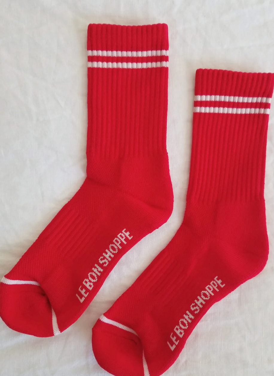 Boyfriend Socks Red