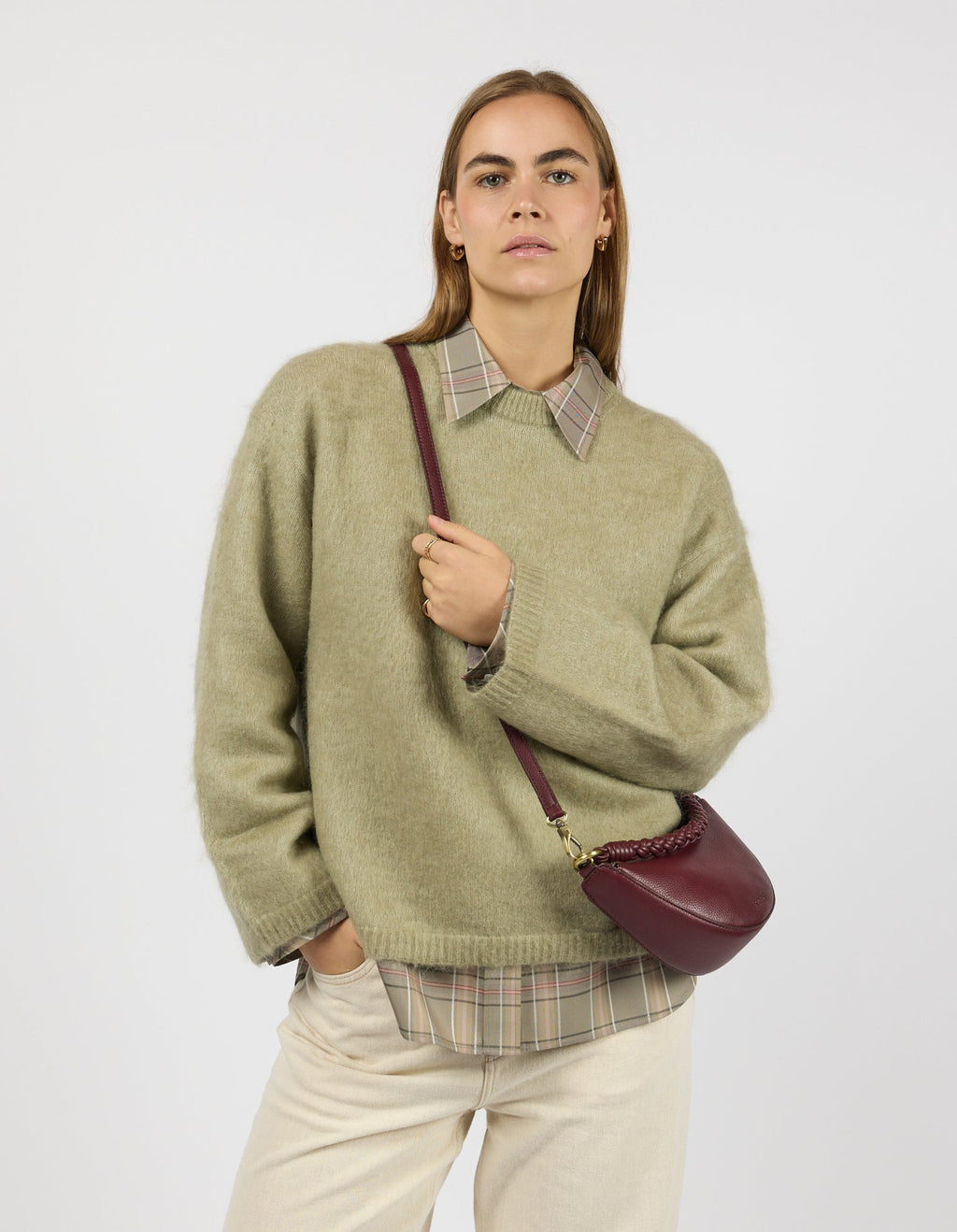 Leo Mini Dark Cherry Soft Grain Leather